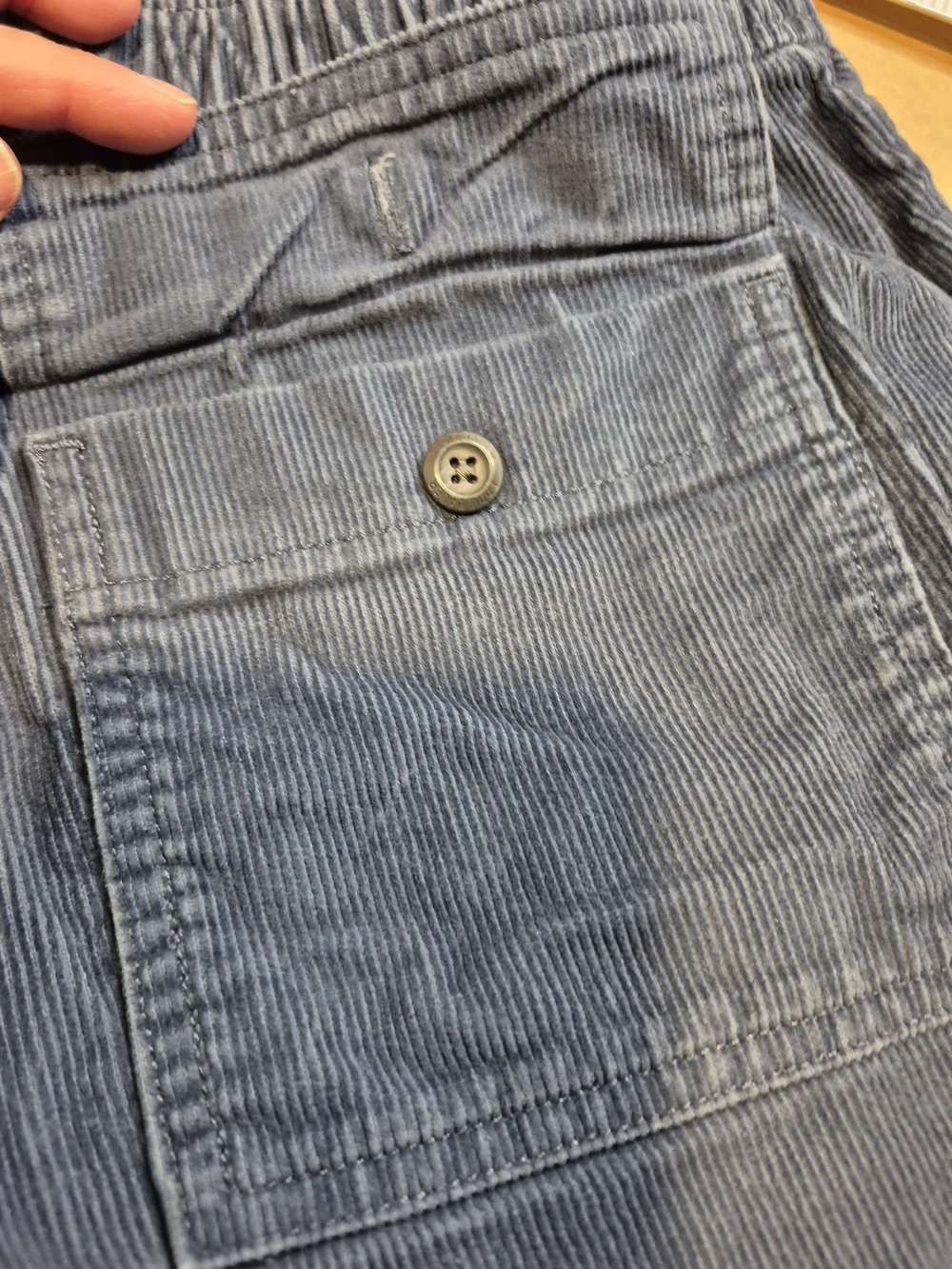 Men's Blue Corduroy Utility Shorts 4558/650